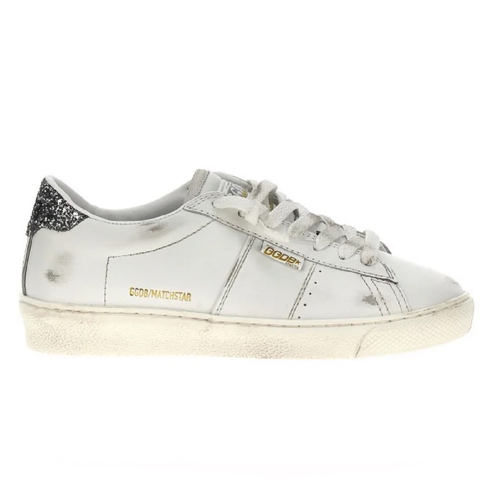 Golden Goose women match star sneakers white, silver gray glitter women NIB